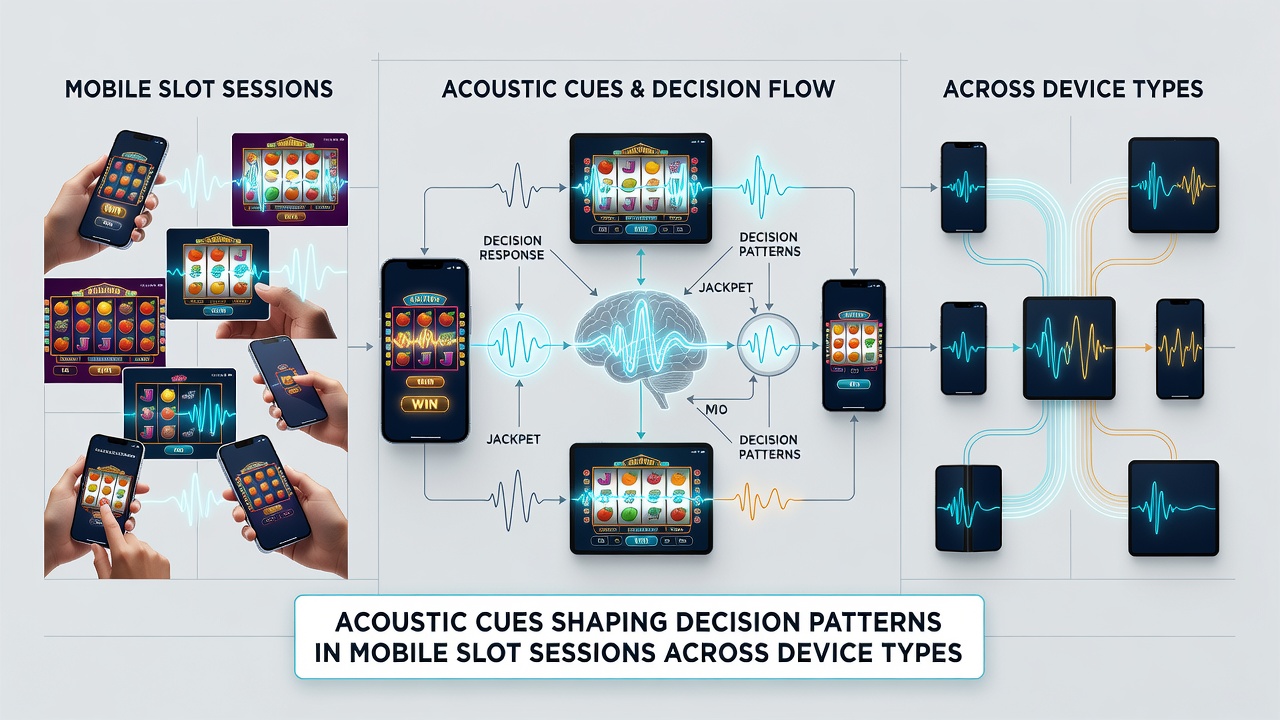 Comparative audio output effects on player decisions in mobile slots