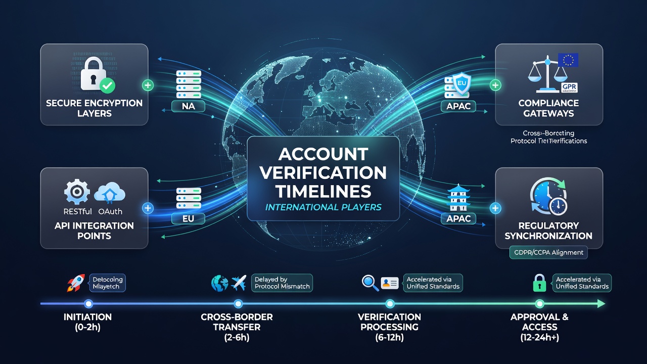 Secure data transfer interfaces supporting international wagering account approvals