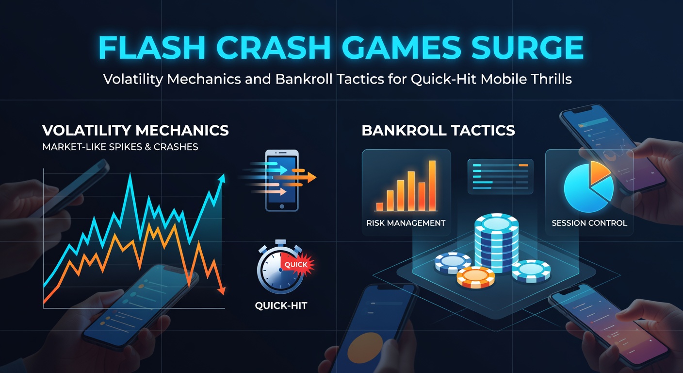 Infographic chart illustrating bankroll curves in crash games, showing steady growth lines versus sharp volatility drops over multiple sessions