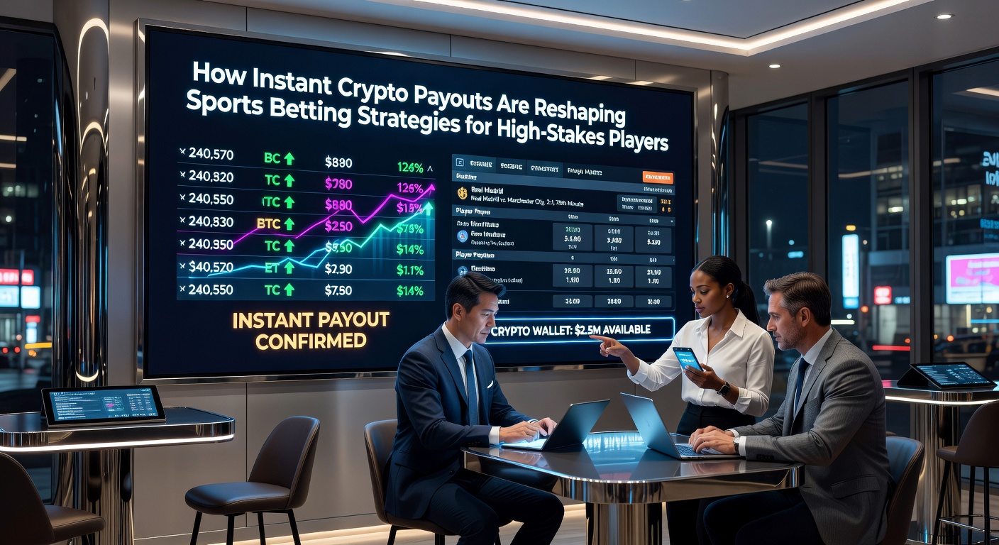 High-stakes bettor analyzing multiple screens with crypto wallet balances, live sports feeds, and betting slips during a major event