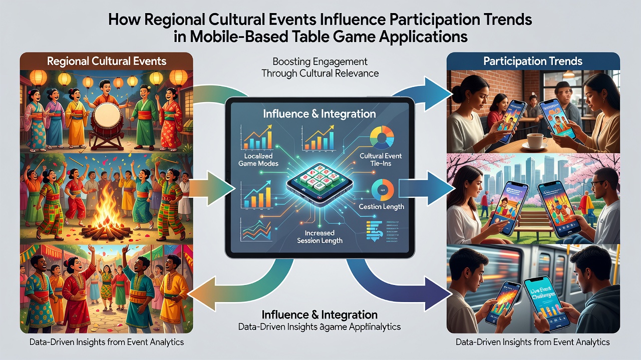 Chart displaying participation spikes in mobile table games aligned with regional cultural calendars
